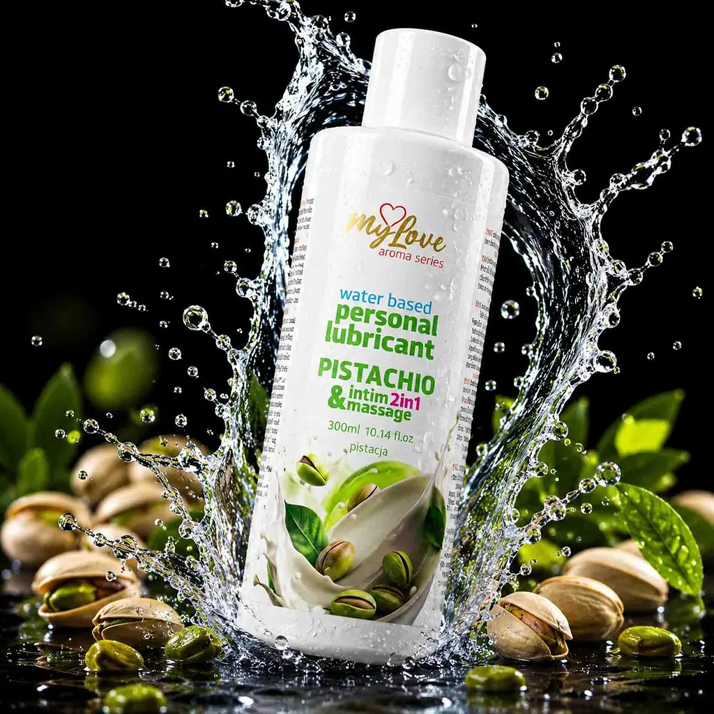 Лубрикант MyLove Aroma Series IntimMassage 2in1 Pistachio, 300 мл - фото 2
