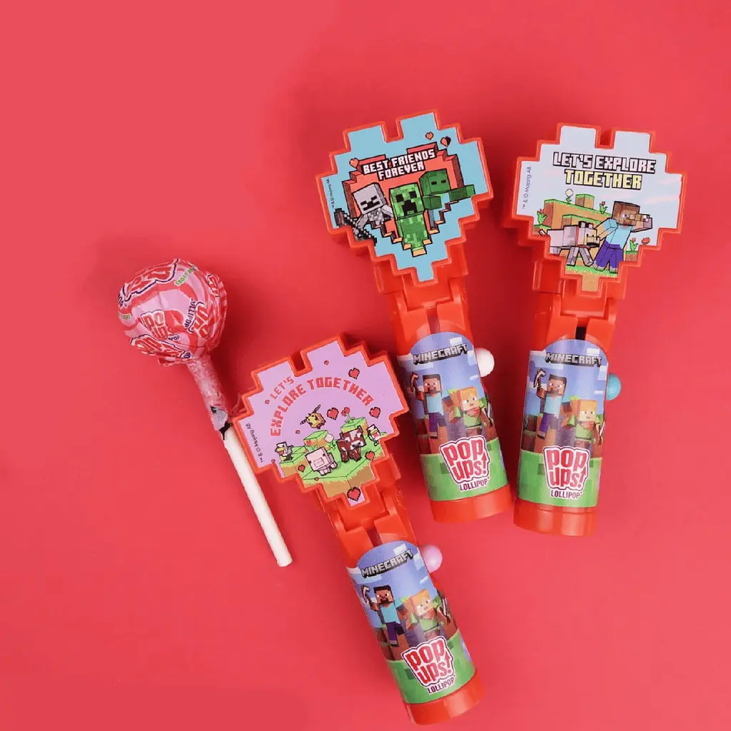Льодяник на паличці Pop Ups Minecraft Friendship Exchange Mini Lollipop 1шт, 8г - фото 4