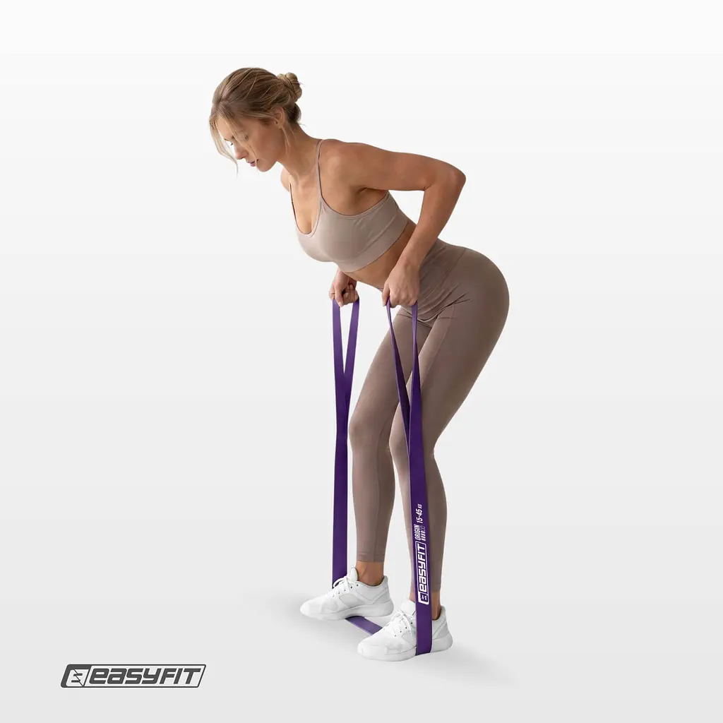 Гумова петля EasyFit 15-45 кг Фіолетова - фото 7