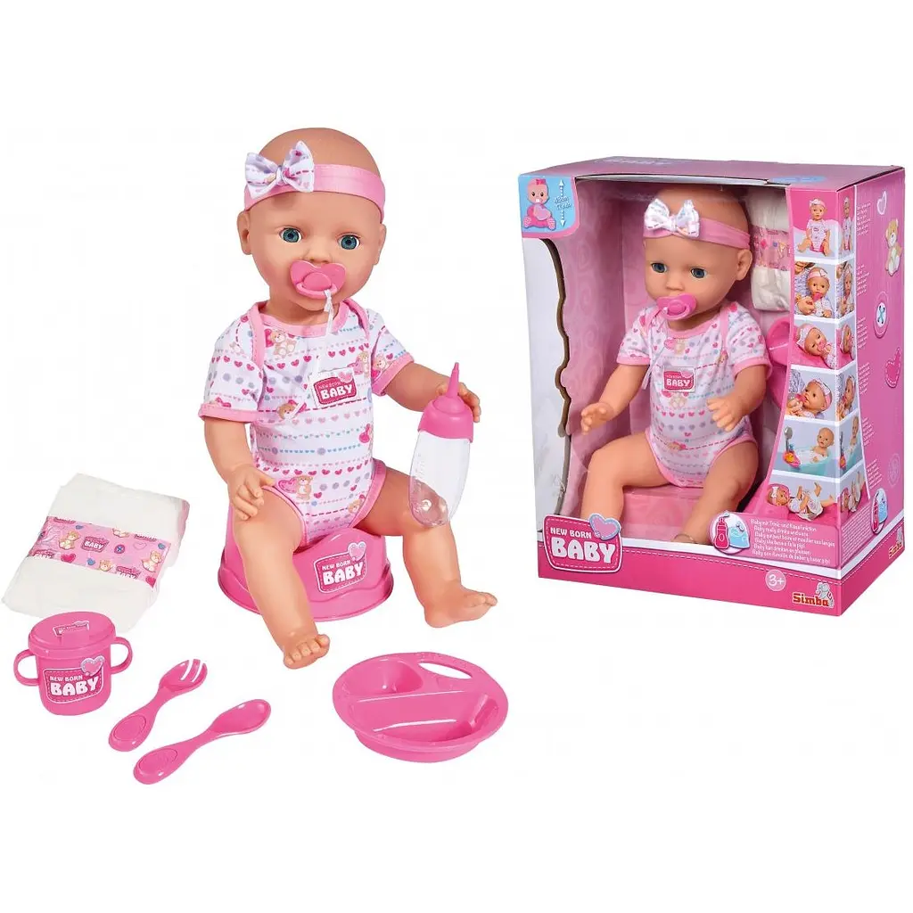 Пупс Simba Toys NBB Догляд за малюком 43 см рожевий (5039005)