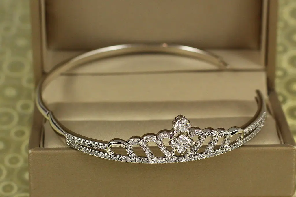 Браслет бенгл Xuping Jewelry Діадема від 17 см до 19 см сріблястий - фото 2