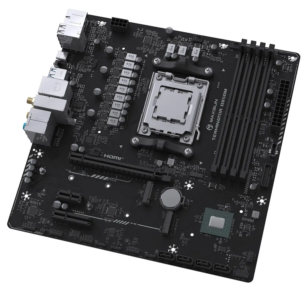 Материнська плата MAXSUN Terminator B850M WIFI (MS-TERMINATOR B850M WIFI) (Socket AM5, AMD B850, Micro-ATX) - фото 3
