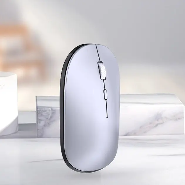 Бездротова миша WIWU WM110 Office Mouse (2 діапазона 2.4G + Bluetooth) срібляста - фото 6