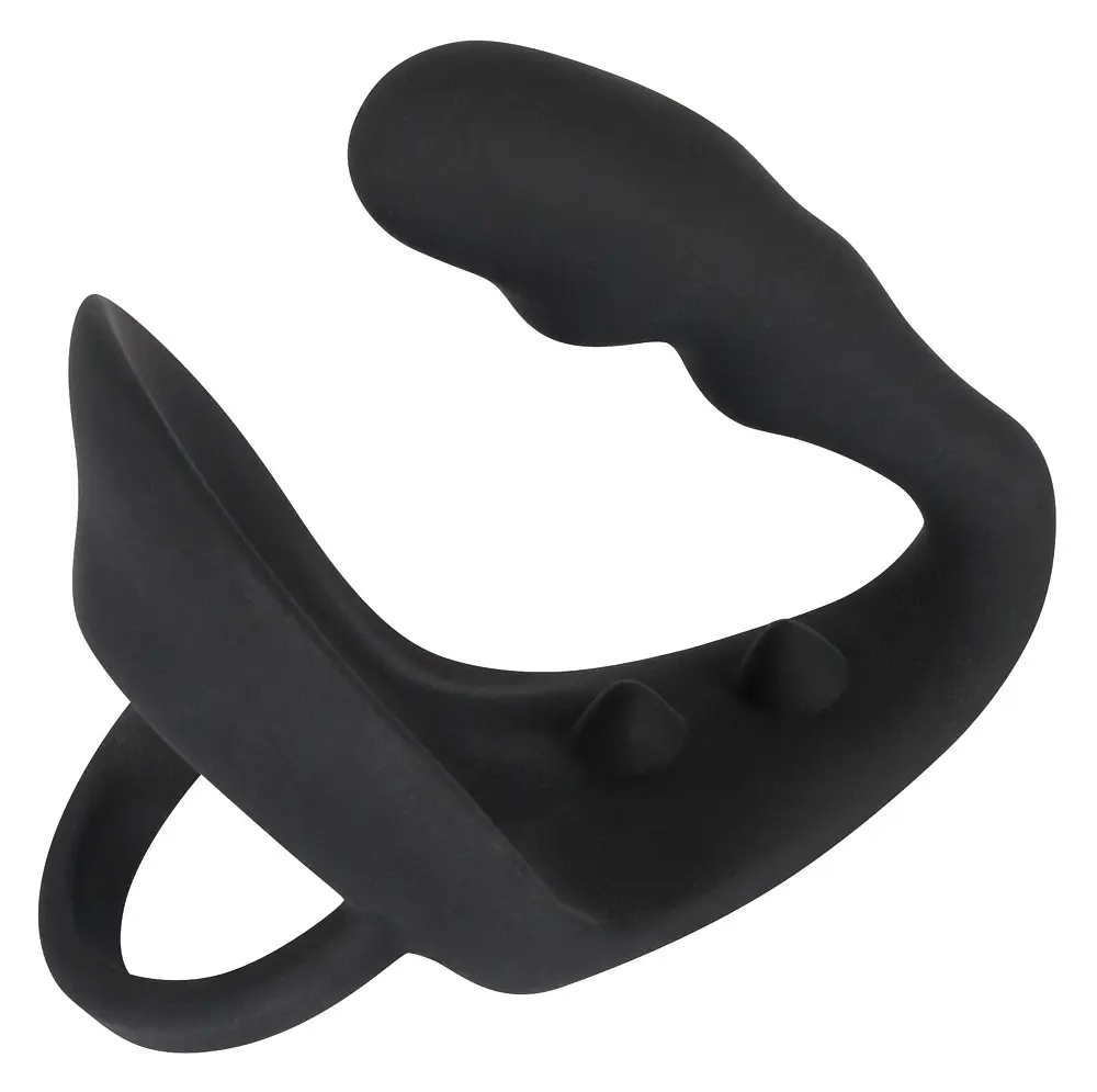 Стимулятор простати Black Velvets RingPlug, 10.5 см чорний - фото 4