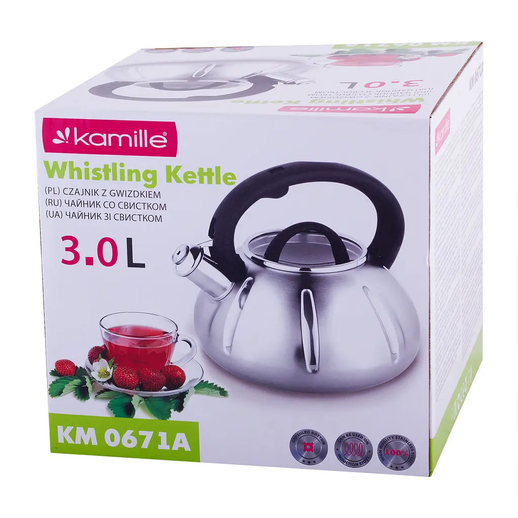 Чайник зі свистком Kamille KM-0671A 3л чорний - фото 8