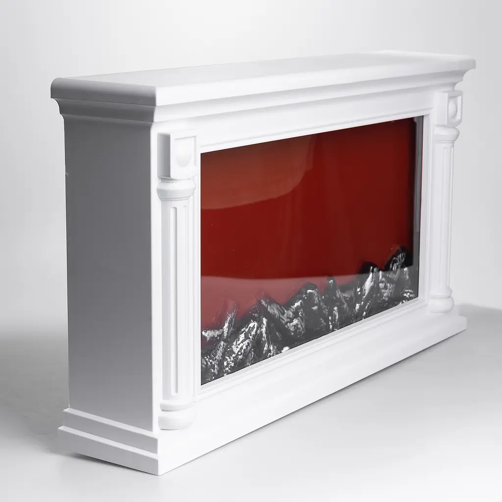 Камін декоративний з LED-підсвіткою 64*13*37 см, білий Yiwu SP-60W - фото 4