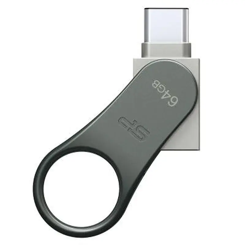 USB флеш накопичувач Silicon Power 64GB Mobile C80 Silver USB 3.2 (SP064GBUC3C80V1S) - фото 4