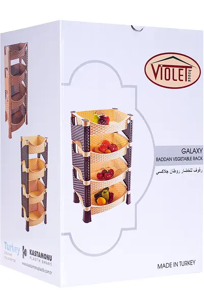 Етажерка Violet House Гелаксі Caramel, поліпропілен, 77,5х45х30,5 см, коричнева (0740 Роттанг Гелакси CARAMEL) - фото 2
