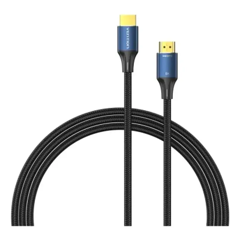 Кабель мультимедійний HDMI M to HDMI M 1.5m 8K60Hz cotton braided blue Vention (ALGLG) - фото 2