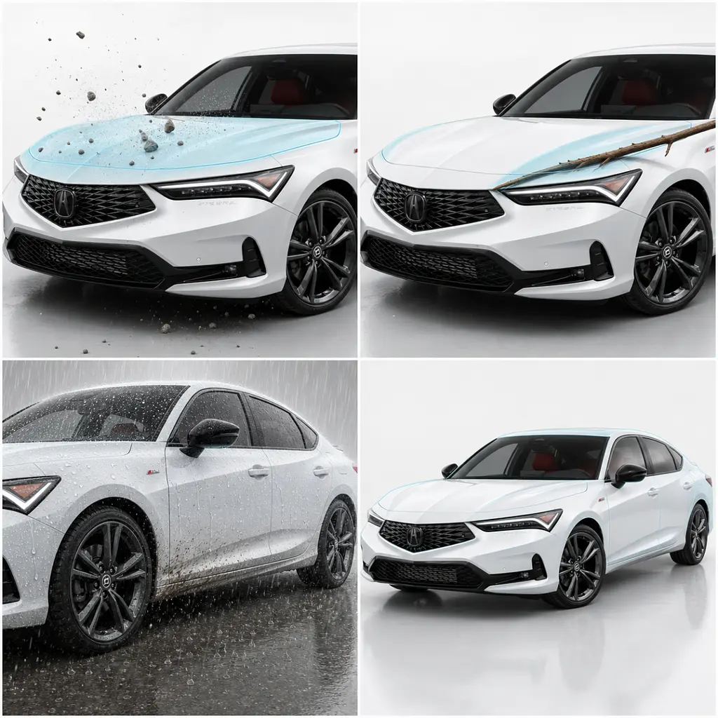 Антигравійна захисна бронеплівка за лекалами для Acura Integra V 2023 - повний кузов - фото 3