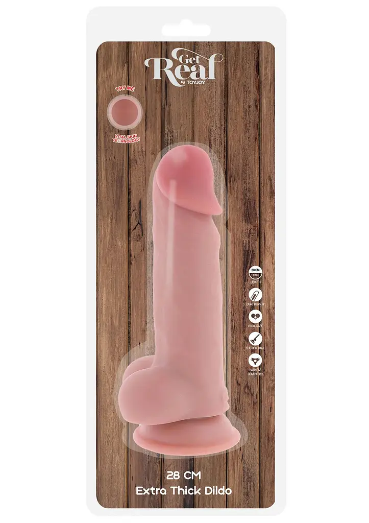 Фалоімітатор Deluxe Dual Density Thick 28 см (тілесний) - фото 3