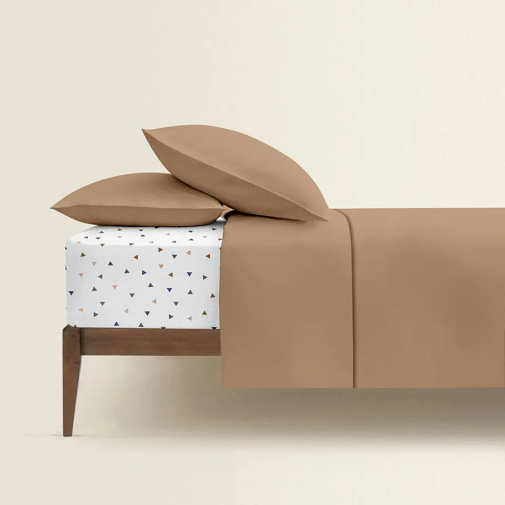 Комплект постільної білизни Cosas Rum CS1 Двоспальний коричневий (Ranfors14_Brown_DeltaColor_180) - фото 2