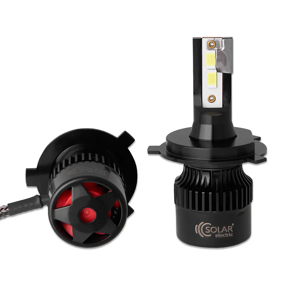 Автолампа Solar LED H4 12/24V 50W 5000 Lm 6500K CSP3570 2 шт. (8504S2) - фото 2