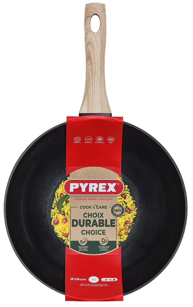 Сковорода Cook&Care 28 см, WOK Pyrex kuh0016680 - фото 2
