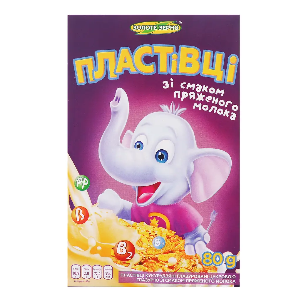Хлопья кукурузные Золоте зерно со вкусом топленого молока 80 г - фото 2
