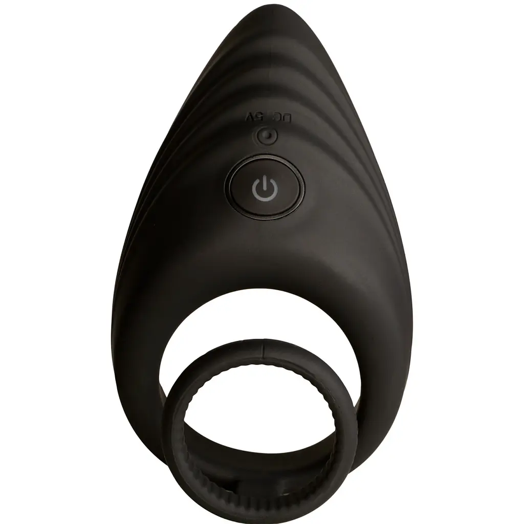 Подвійне віброкільце Nexus Enhance Vibrating Cock and Ball Ring, 10х3.25 см (чорний)