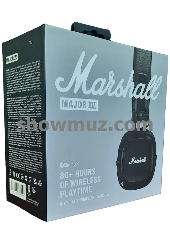 Комплект навушники Marshall Major IV Bluetooth Black Original + Кейс (1005773) - фото 7