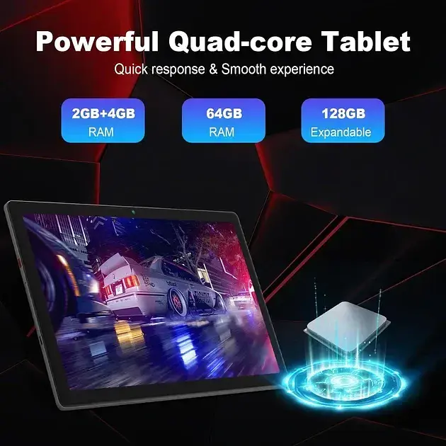 Планшет 10.1" UIVY MB1001 6/64Gb 4 ядра Android 13 5000 mAh сірий - фото 2