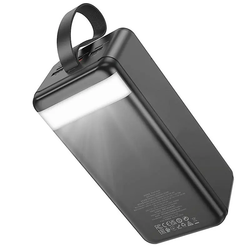 УМБ портативне зарядне 60000mAh 22.5W 3A зі швидкою зарядкою PD/QC зовнішній акумулятор універсальні порти 3USB/Type-C/Lightning LED-дисплей вбудований ліхтар повербанк - фото 8