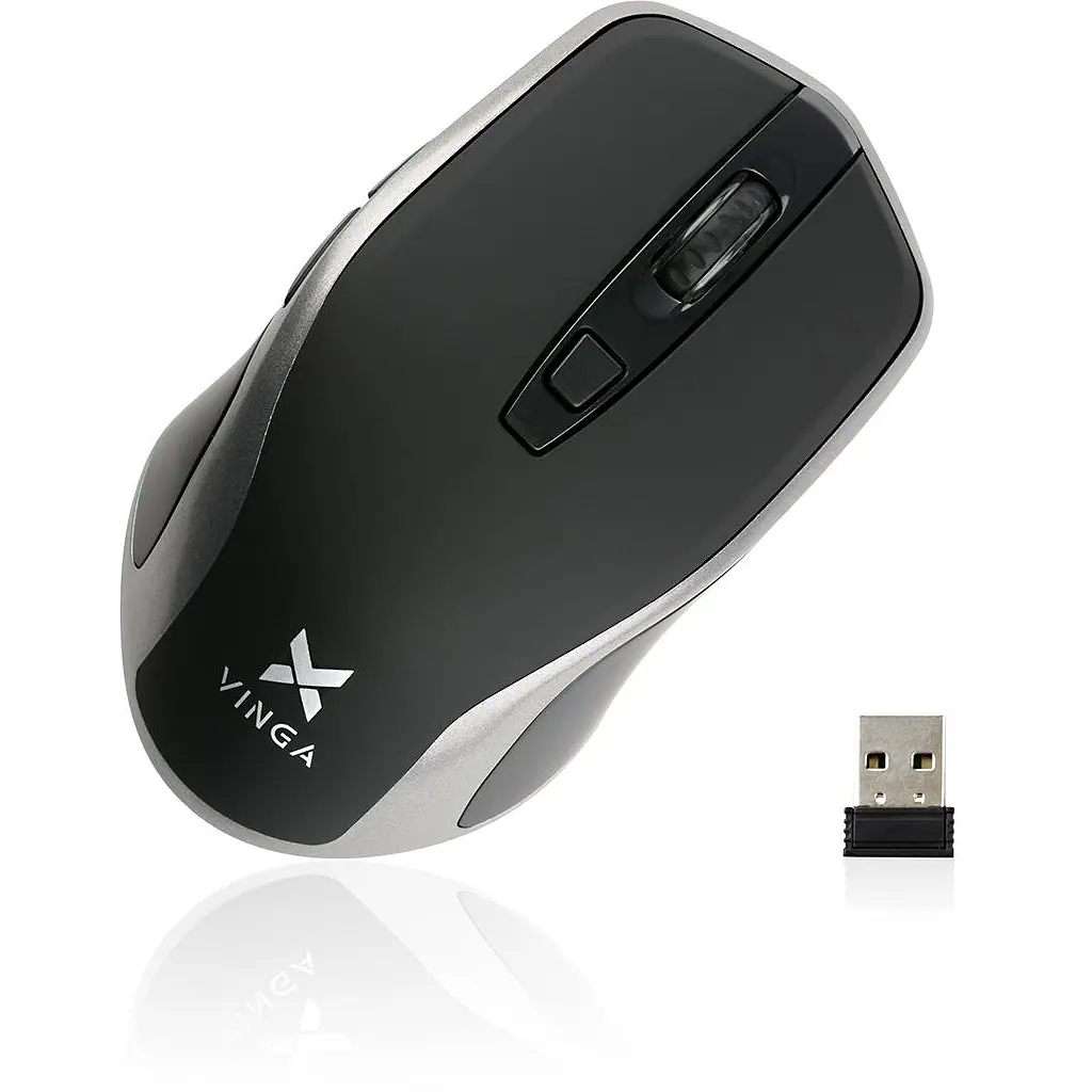 Мишка Vinga MSW-909 Silent black-grey - фото 2