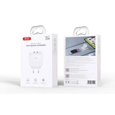 Зарядний пристрій XO L140 35 Вт 2xUSB-C PD білий (L140_White) - фото 10