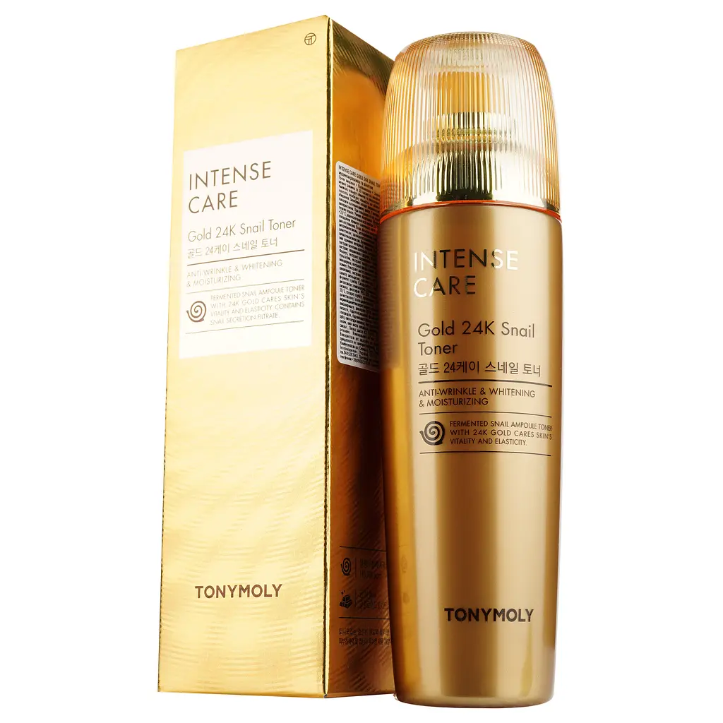 Тонер для обличчя Tony Moly Intense Care Gold 24K Snail Toner, з муцином равлика та золотом, 140 мл - фото 3