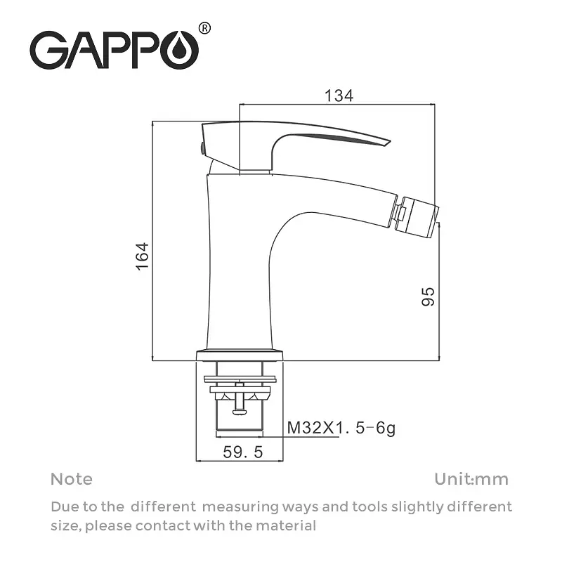 Змішувач для біде Gappo G5007 хром - фото 5