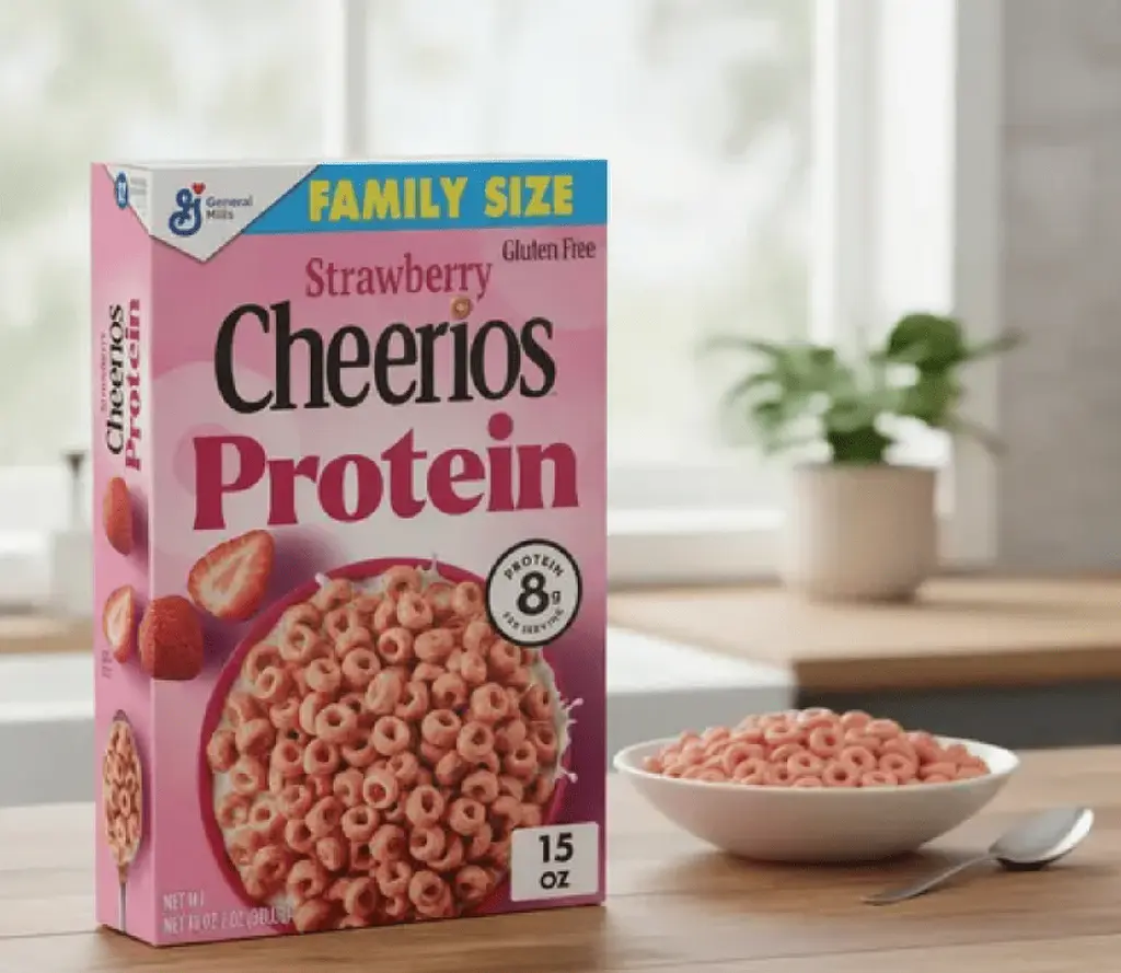 Сухий сніданок General Mills Cheerios Protein Gluten Free Strawberry 425г - фото 2