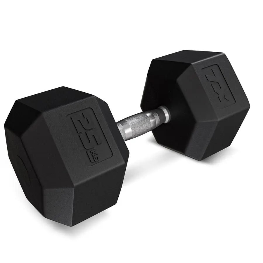 Гантеля шестигранна прогумована TX-250RD Trex Sport 25кг