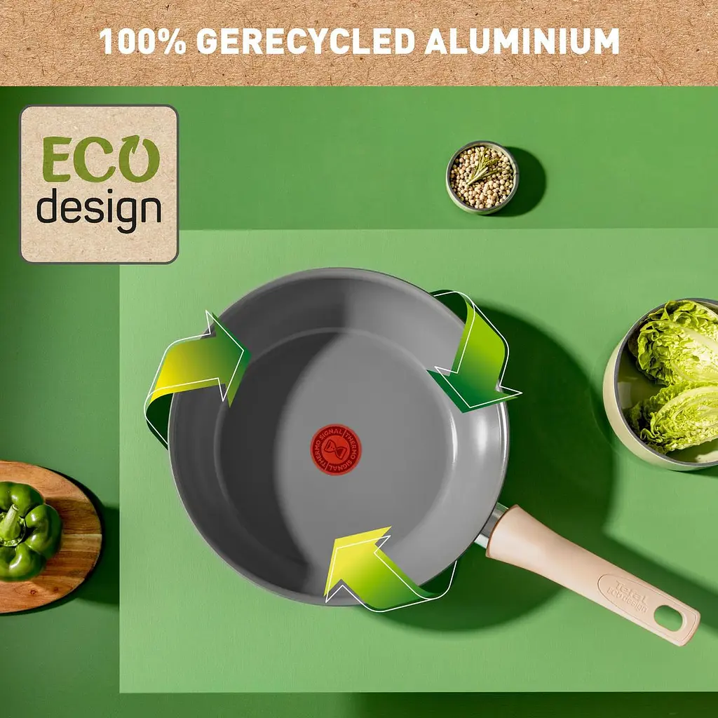 Керамическая сковорода ВОК Tefal Renewal 28 см C4301913 с керамическим антипригарным покрытием - фото 8