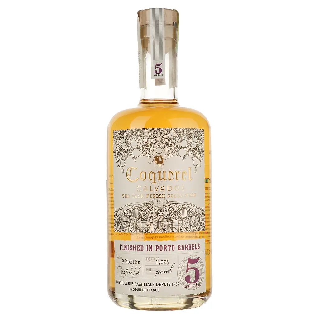 Кальвадос Coquerel Porto Finish 5 yo 41% 0.7 л в подарочной упаковке - фото 2