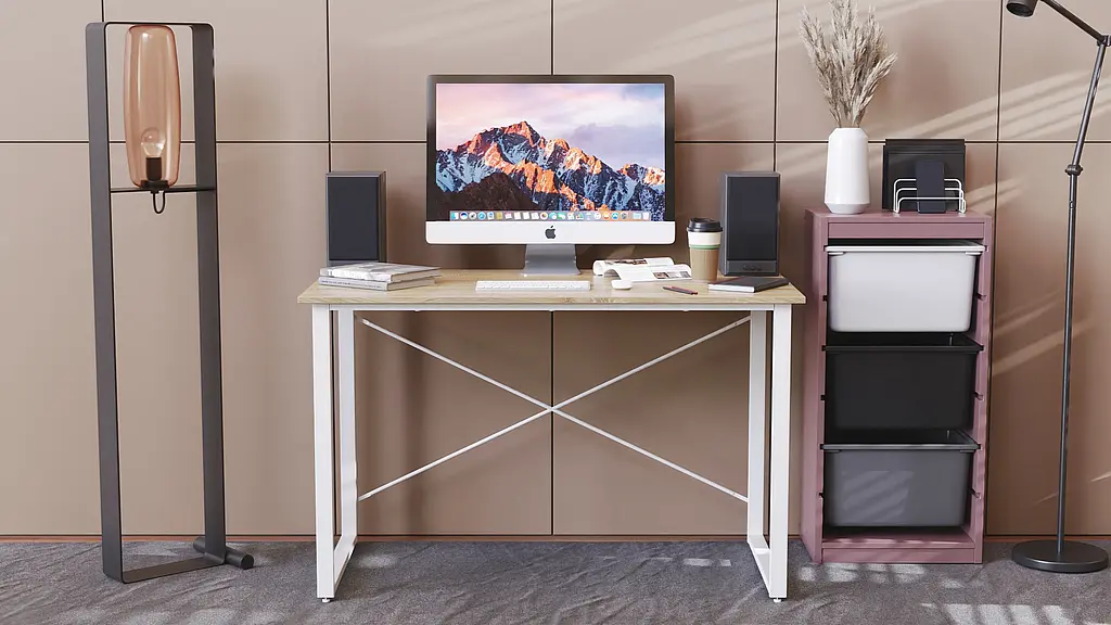 Компьютерный стол Ferrum-decor Дейв 75x120x70 белый ДСП Дуб Сонома Труфель 16мм (FRD-102178) - фото 6