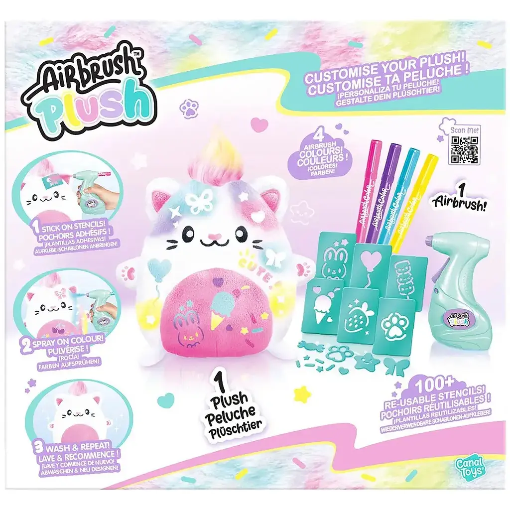 Набір для творчості Canal Toys Diy Airbrush Plush Kawaii Кошеня (AIR073) - фото 2