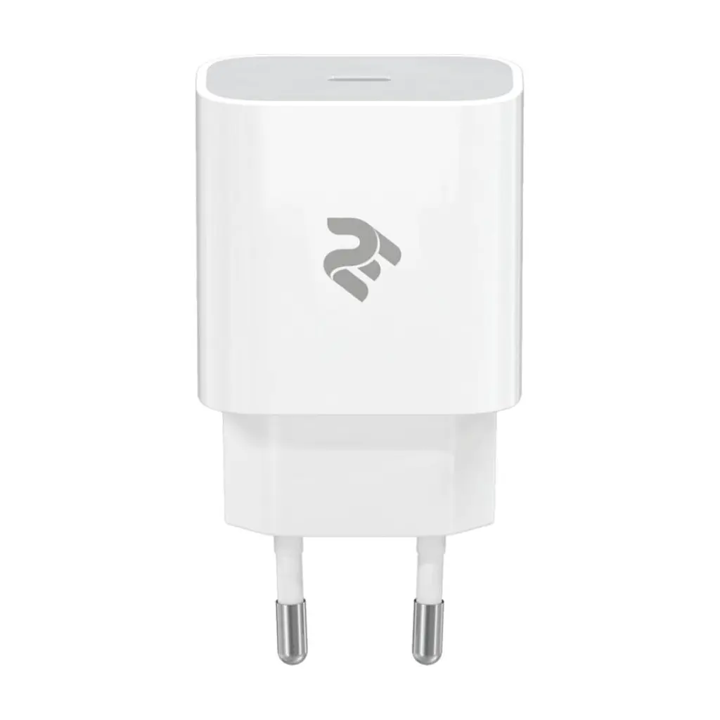 Зарядний пристрій 2E USB-C Wall Charger PD3.0 DC5V/3A, 20W, white (2E-WC1USBC20W-W)