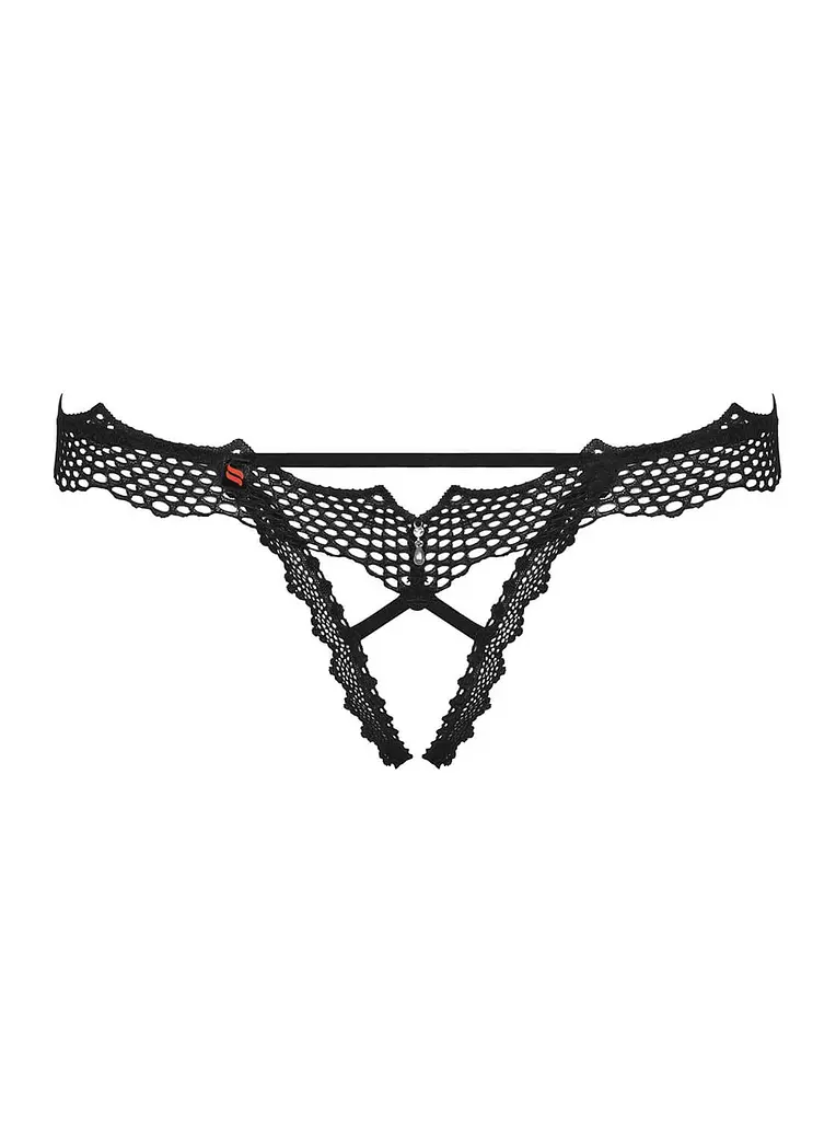 Трусики-стринги Obsessive Bravelle S/M черный - фото 7