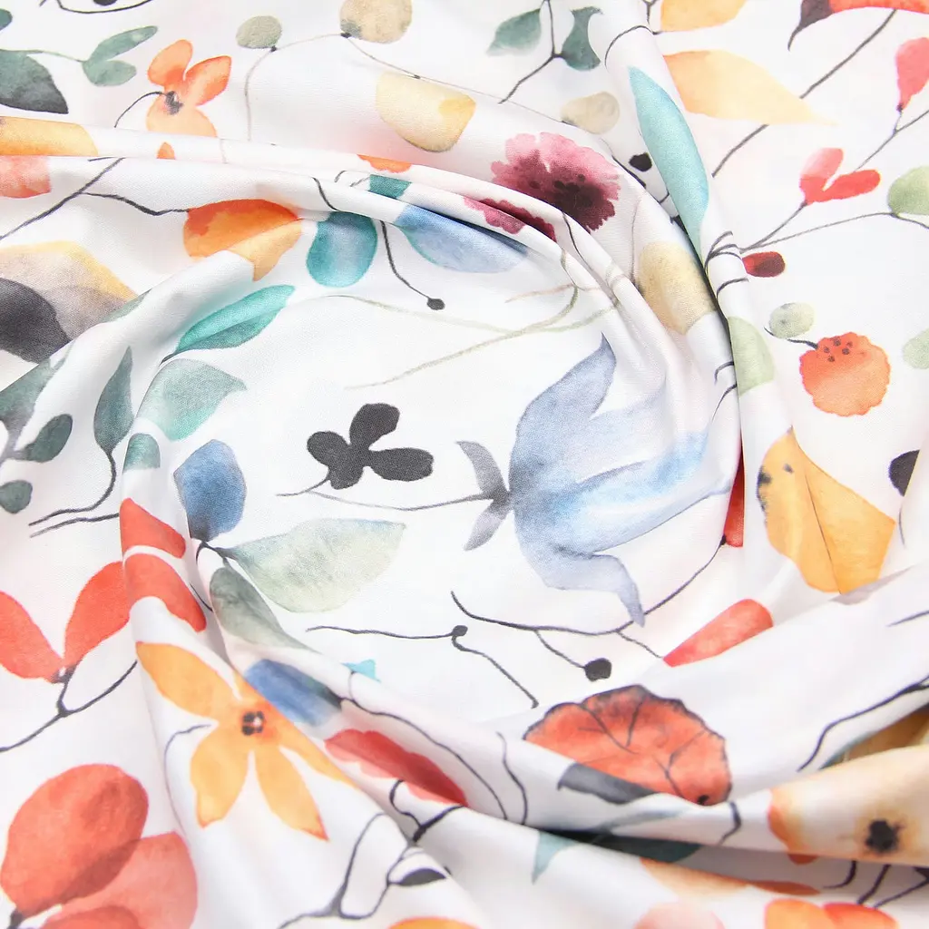 Комплект постільної білизни Cosas євро з простирадлом на резинці AQUARELLE FLOWERS CS4 200 x 220 см (FlowersAquaColorful_El-62Maya_200) - фото 11