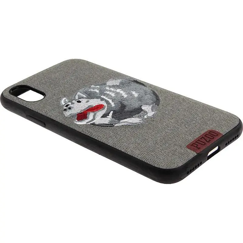 Чохол-накладка PUZOO TPU+TPU with stitchwork craft Ballon Dog iPhone X Grey - фото 5