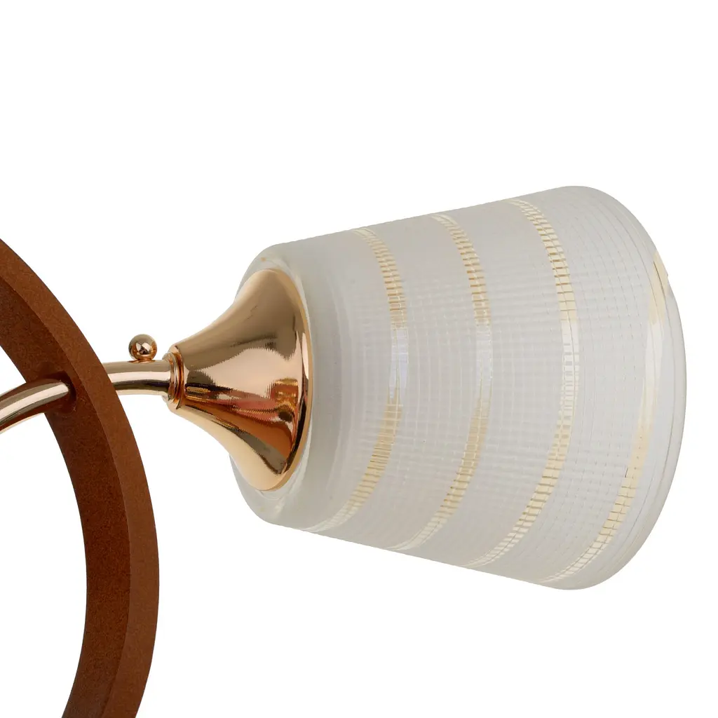 Люстра Brille потолочная деревянная для гостиной E27 60W G (LK-680S/3) - фото 3