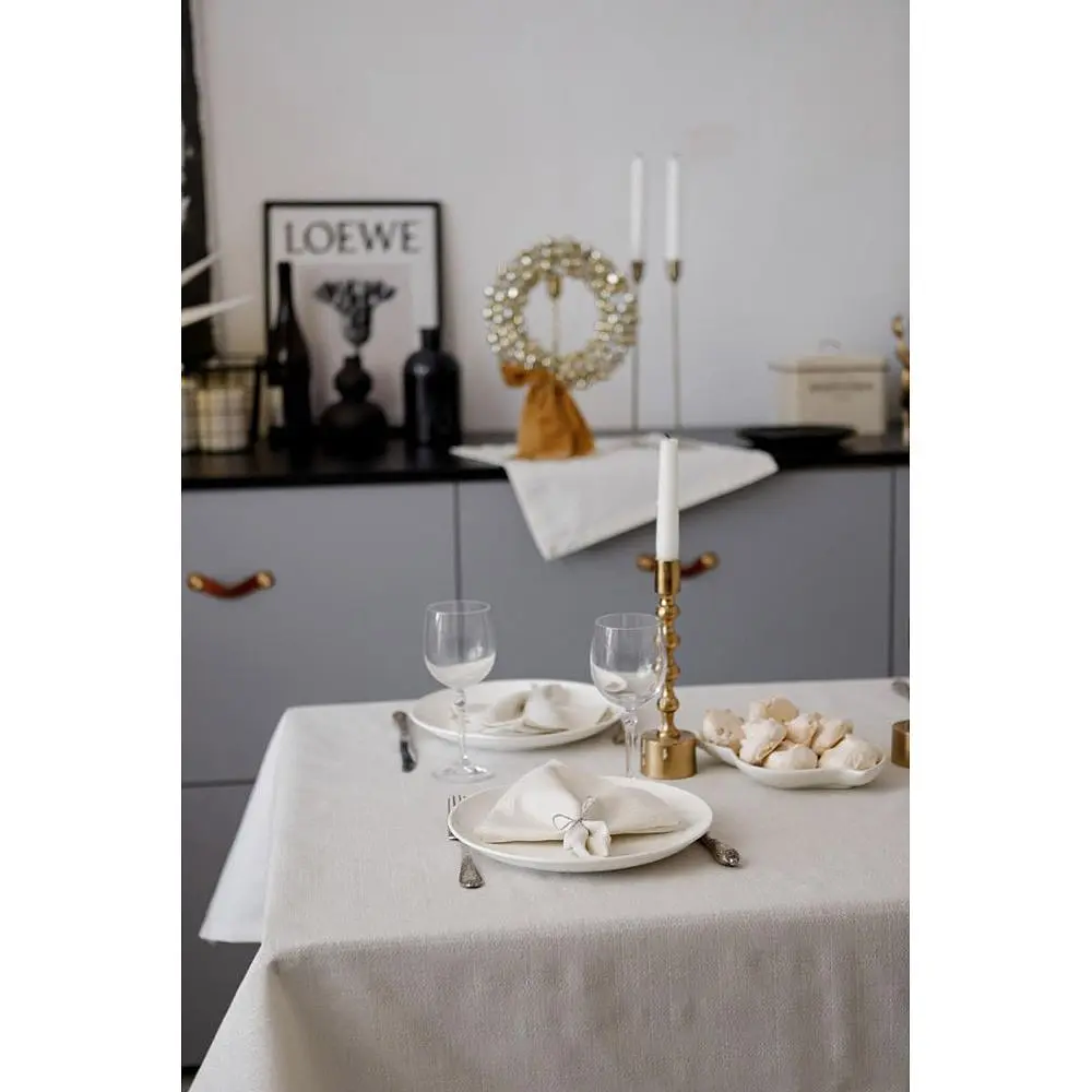 Скатерть Прованс Жемчужина праздничная с люрексом 132х120 см White (37592) - фото 2