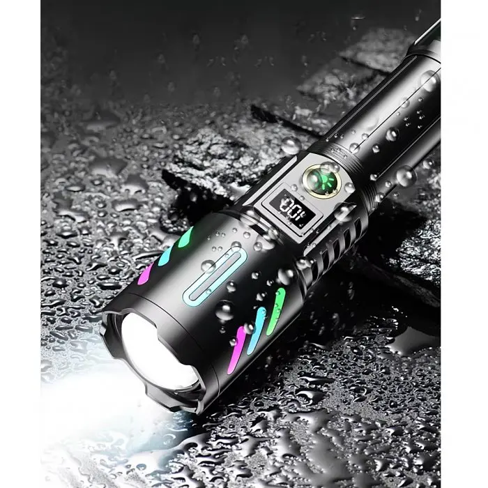 Аккумуляторный фонарь с флуоресцентной окраской 1143-TG PM10-TG 1x26650 Power Bank ЗП Type-C - фото 8