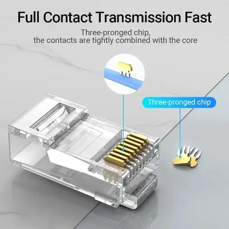 Конектор RJ45 UTP Cat.6 Modular 10 шт. Vention (IDDR0-10) - фото 3