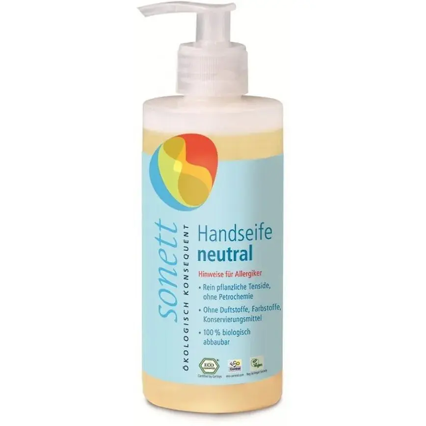 Набір Sonett : Органічний засіб для миття посуду Sonett концентрат 1 л + Органічне рідке мило Sonett нейтральне 300 мл +Органічний рідкий засіб для прання Sonett Sensitive концентрат 2 л - фото 4