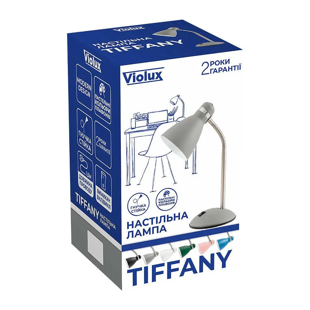 Світильник настільний TIFFANY Е27 синій Violux - фото 3