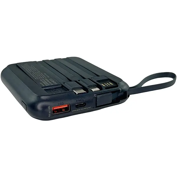 Павербанк Yoobao W1 / 10000 мАг / до 22.5 Вт / USB-C, USB-A, Micro-USB, MagSafe, Lightning / PD + QC / З кабелем / Темно-синій - фото 3