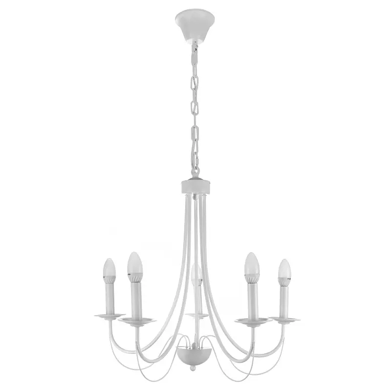 Люстра подвесная Brille свеча E14 40W WH (BKL-590S/5) - фото 7