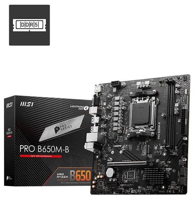 Материнська плата MSI PRO B650M-B (PRO B650M-B) (Socket AM5, AMD B650, Micro-ATX) Б/в - фото 5