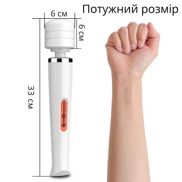 Вібратор I’MCUM PowerWand Білий (IM-ZDB368) - фото 3