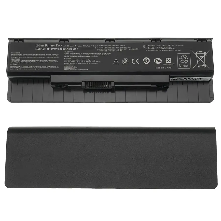 Акумулятор Asus A32-N56 (N46, N56, N76 series) 10.8V 5200 mAh Black (LG/ Samsung/ Sanyo) - фото 2