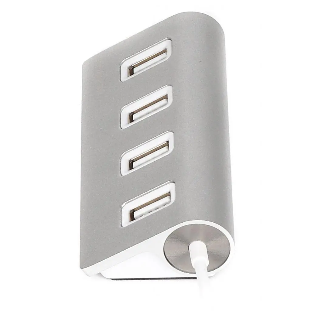 Концентратор Maxxter USB 2.0 Type-A 4 ports silver (HU2A-4P-01) - фото 3