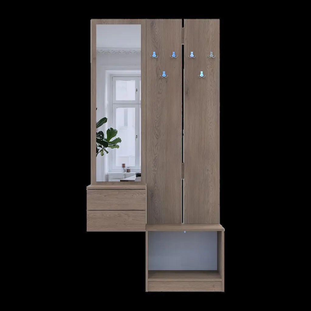 Передпокій Doros Сола 2+3 Канноло/Кашемір ДСП / дзеркало 105х40х215 (42005234) - фото 8